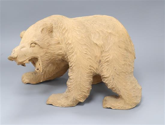 A large carved Black Forest style bear height 22cm